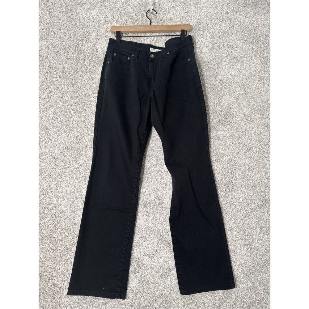 Levi's 505 Straight Leg Jeans Womens Size 10 Mid-Rise Black‎